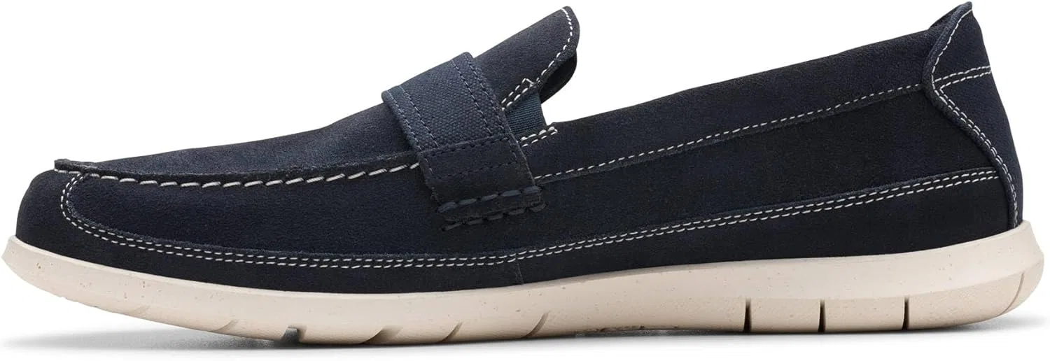 Лоферы Flexway, Clarks, синий замшевый — фото 3