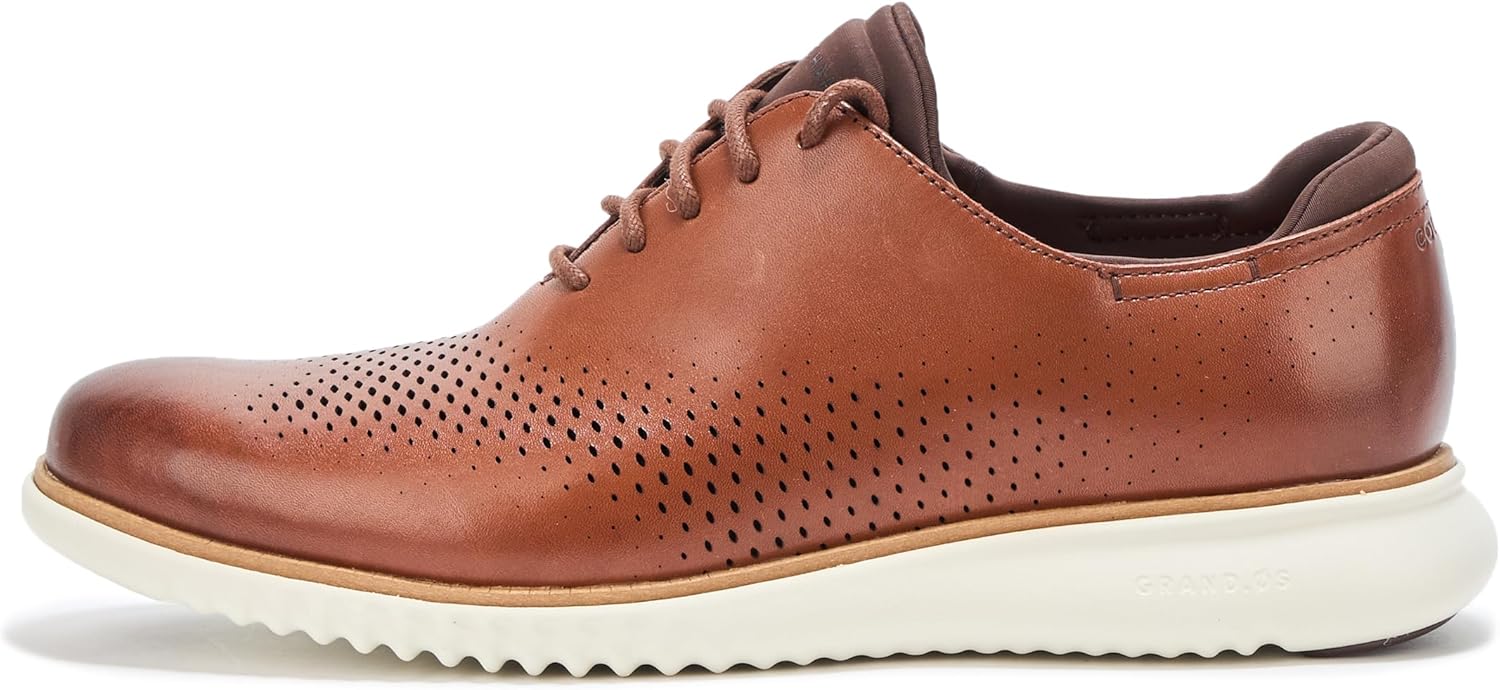 Мужские оксфорды Cole Haan 2.Zerogrand с лазерной перфорацией, Woodbury/Silver — фото 2