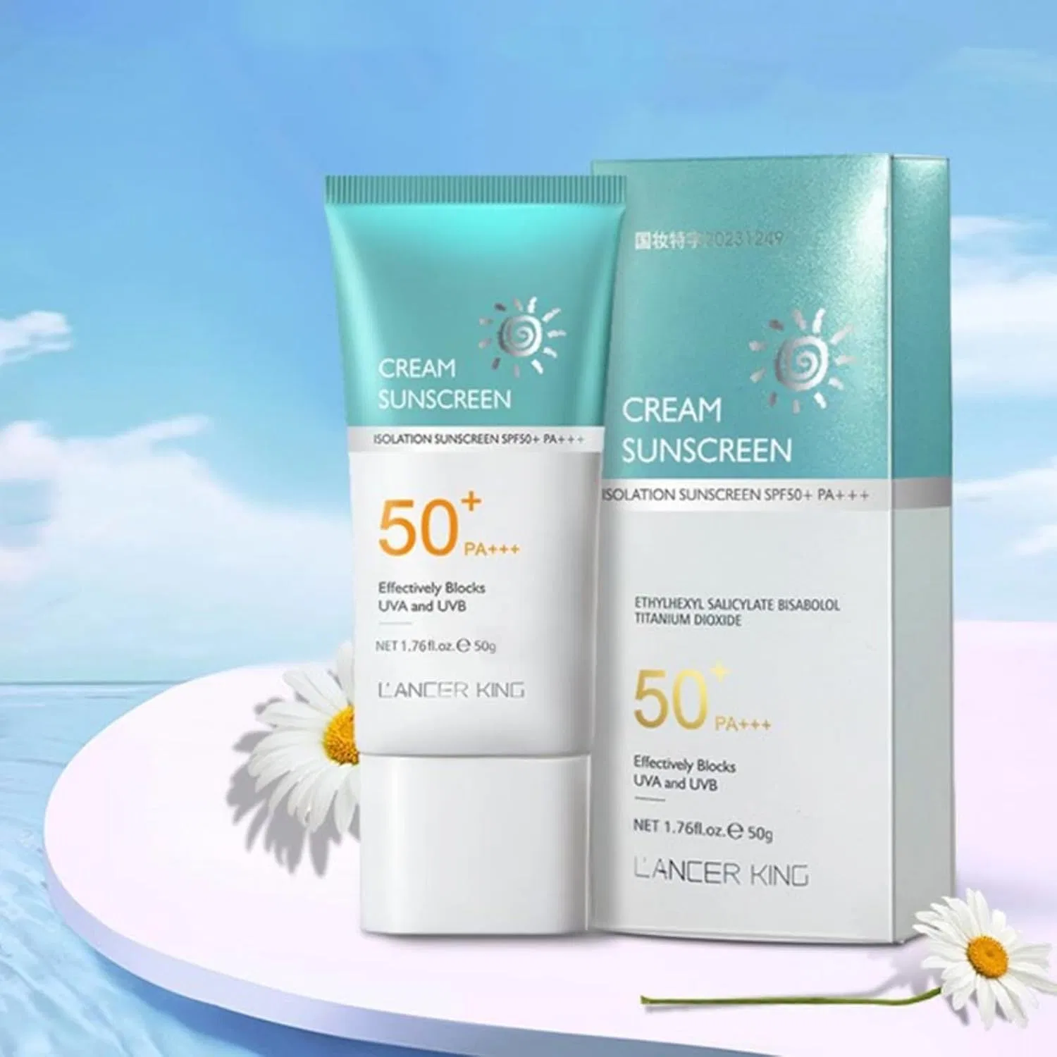 Солнцезащитный крем SPF50+ PA++++ e-warmer, 50 г — фото 4