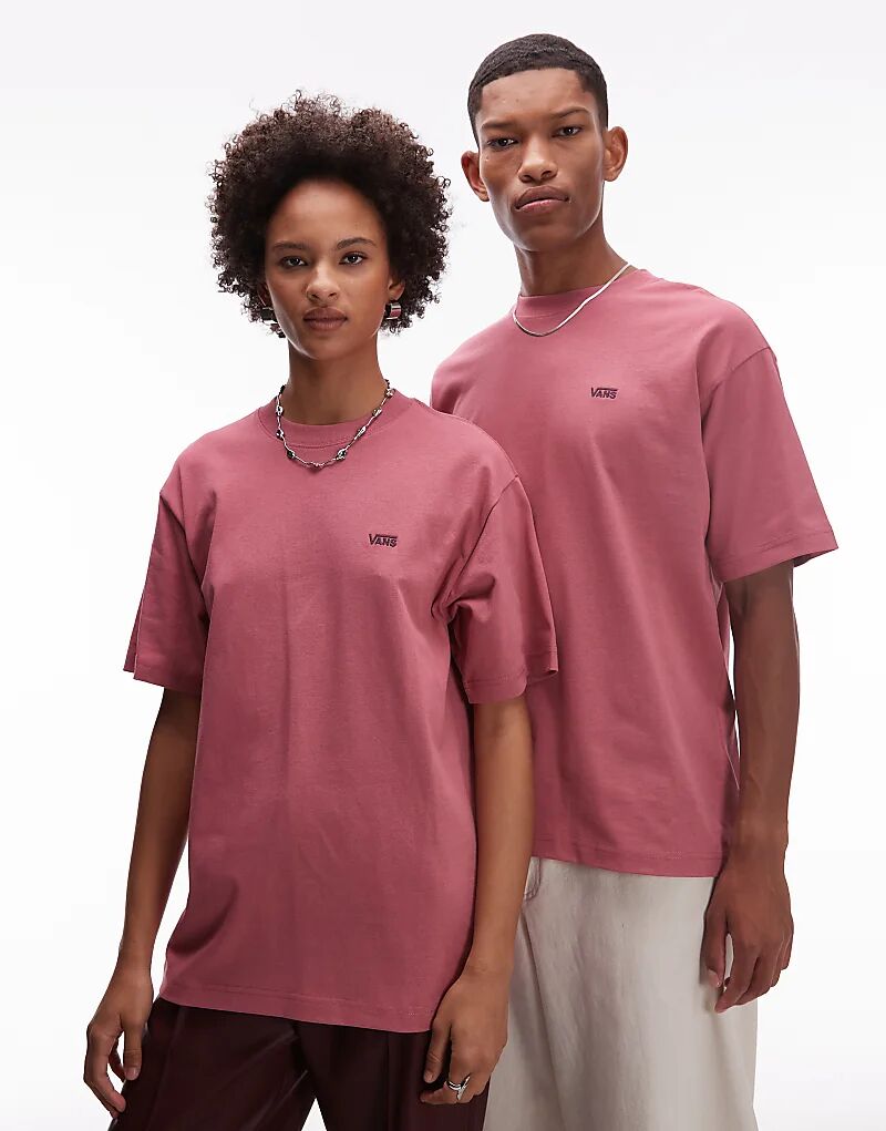

Футболка свободного кроя с логотипом Vans на левой груди лилового цвета