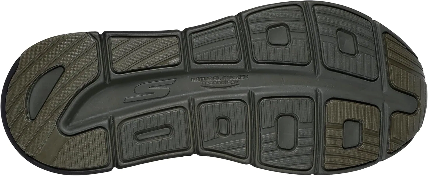 Мужские беговые кроссовки Skechers Max Cushioning Premier Vantage 2.0, Olive Textile Synthetic — фото 4