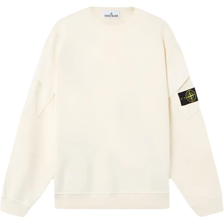 Свитшот с логотипом STONE ISLAND, айвори