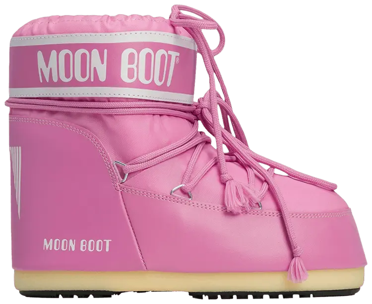 Нейлоновые низкие ботинки Moon Boot Icon, розовые