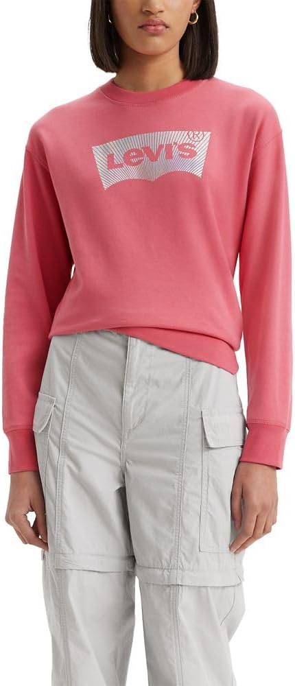 

Женская толстовка Levi's Graphic Standard с круглым вырезом, Foil Batwing Fill Italian Rose