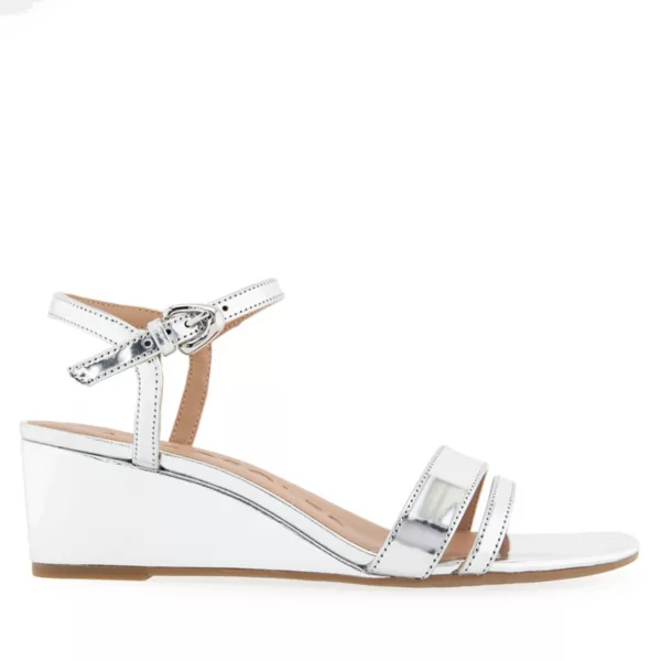 Женские босоножки на танкетке Witt Aerosoles, цвет silver mirror metallic — фото 2