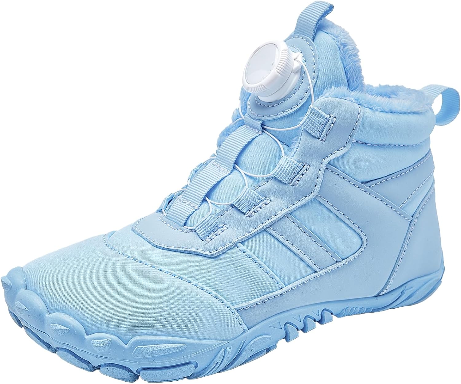 

Водонепроницаемые ботинки с широкой носочной частью, минималистичный дизайн для мужчин и женщин, теплые нескользящие зимние ботинки без шнурков, для городских условий, кемпинга, работы и походов Generic, светло-голубой