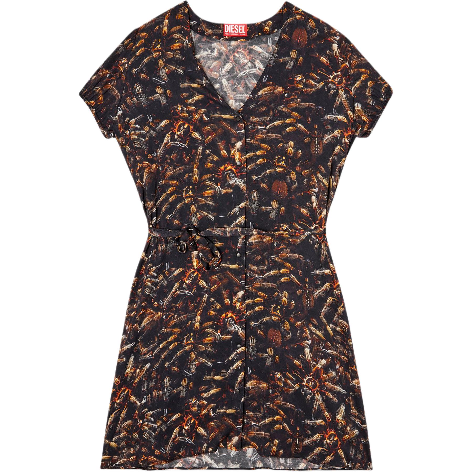 

Мини-платье с принтом в горошек DIESEL, черный