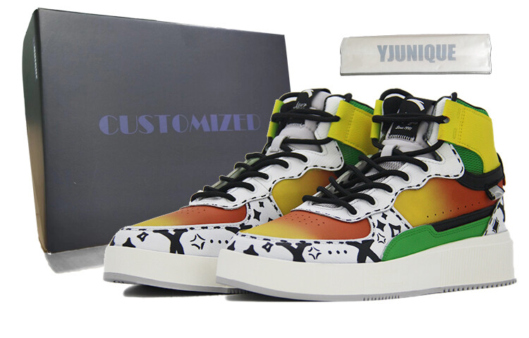 

Кроссовки ANTA Skateboarding Shoes Men High-top Red/yellow, оранжевый/красный