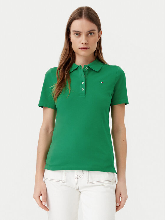 

Рубашка поло облегающего кроя 1985 WW0WW43225 Tommy Hilfiger, зеленый