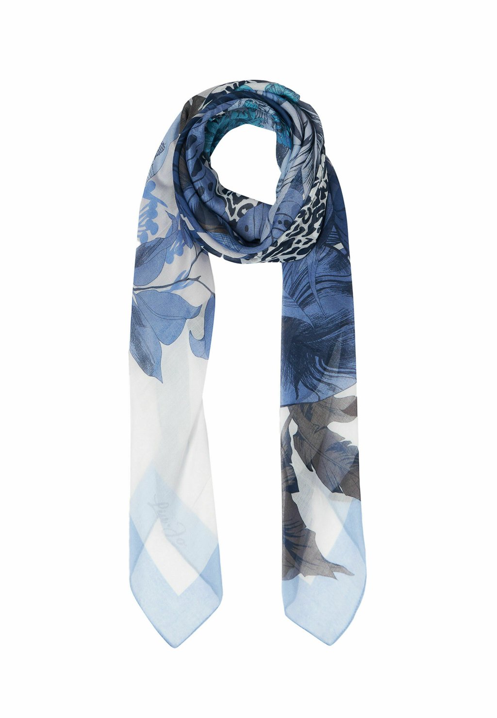 

Шарф WITH FLORAL PRINT LIU JO, светло-голубой
