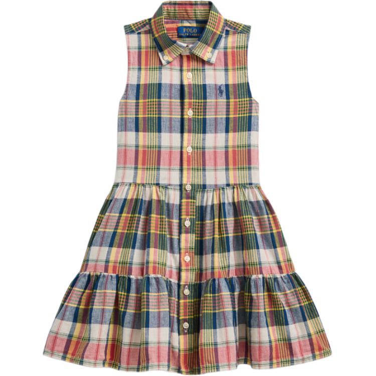 Платье SS24 разноцветное детское Polo Ralph Lauren, мультиколор — фото 3