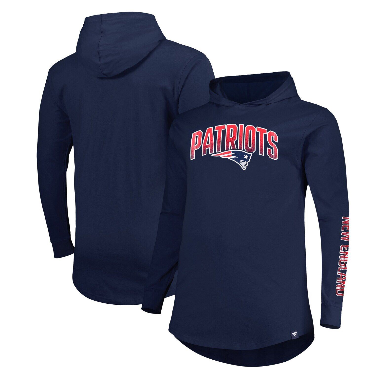 

Мужской фирменный темно-синий пуловер с капюшоном New England Patriots Big & Tall Front Runner Fanatics