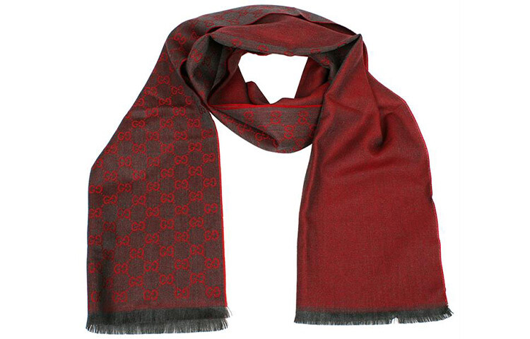 

Шарф вязаный Gucci, бордовый