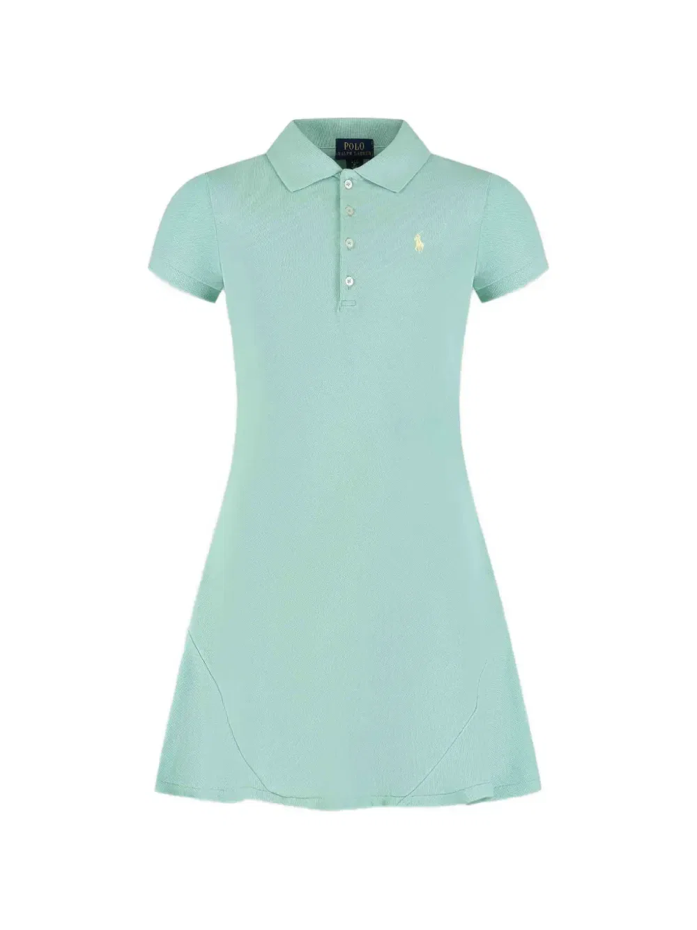 Платье А-силуэта с воротником поло Polo Ralph Lauren Kids, зеленый