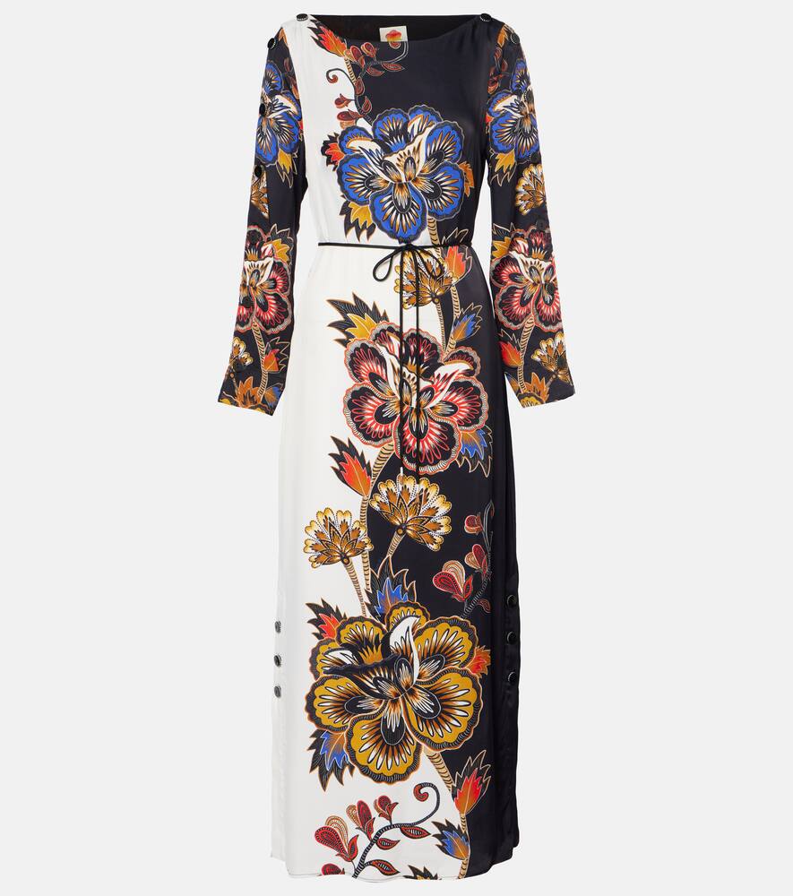 

Макси-платье с цветочным принтом Farm Rio, Maxi Floral Off-White