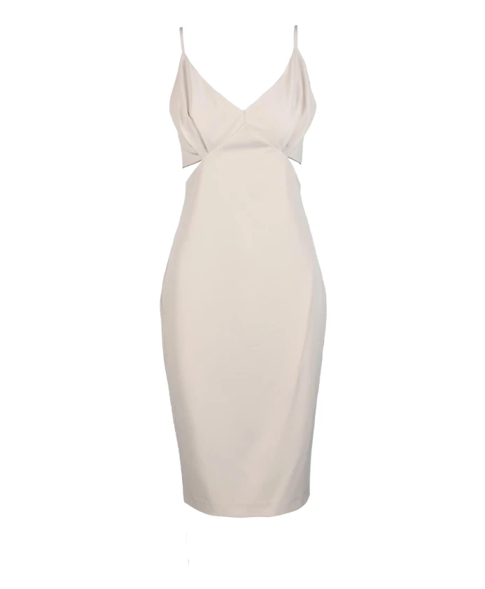 

Платье миди с застежкой-молнией Access Fashion, бежевый