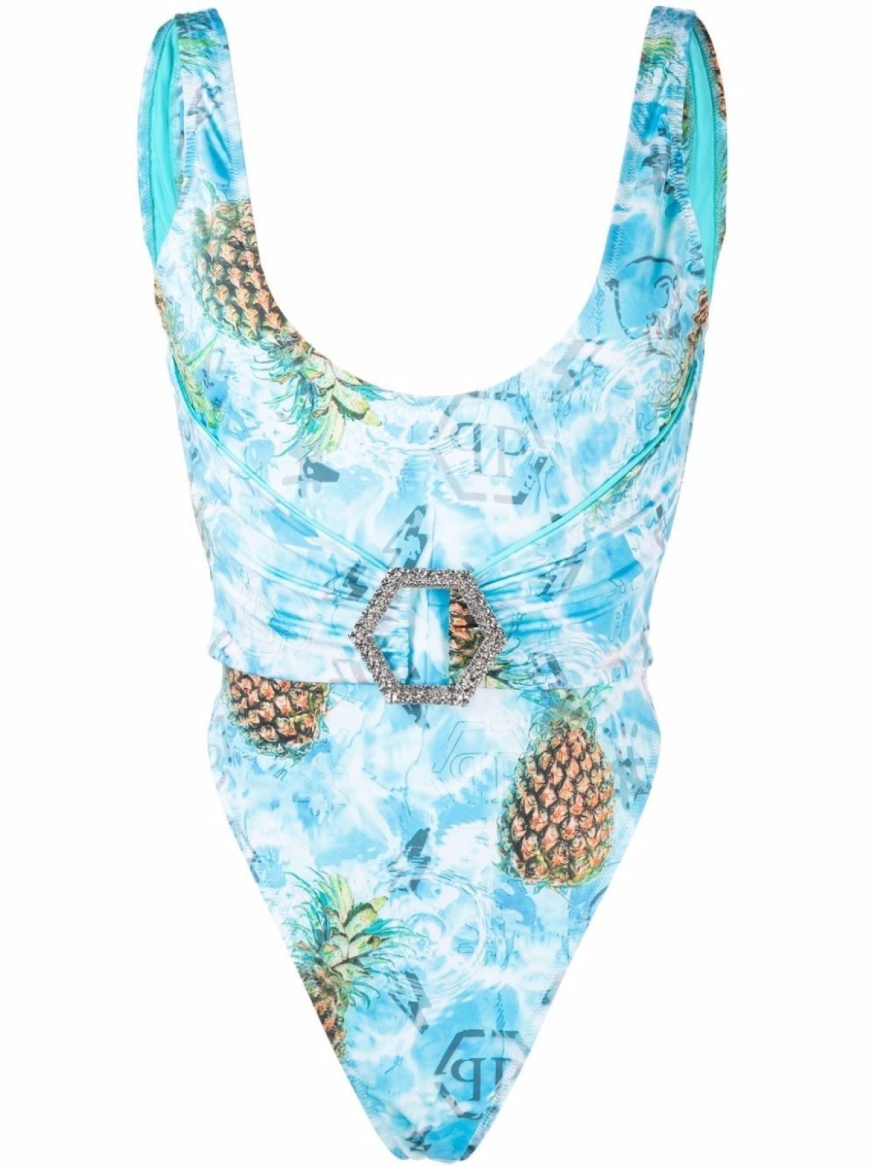 

Philipp Plein монокини Pineapple Skies, синий