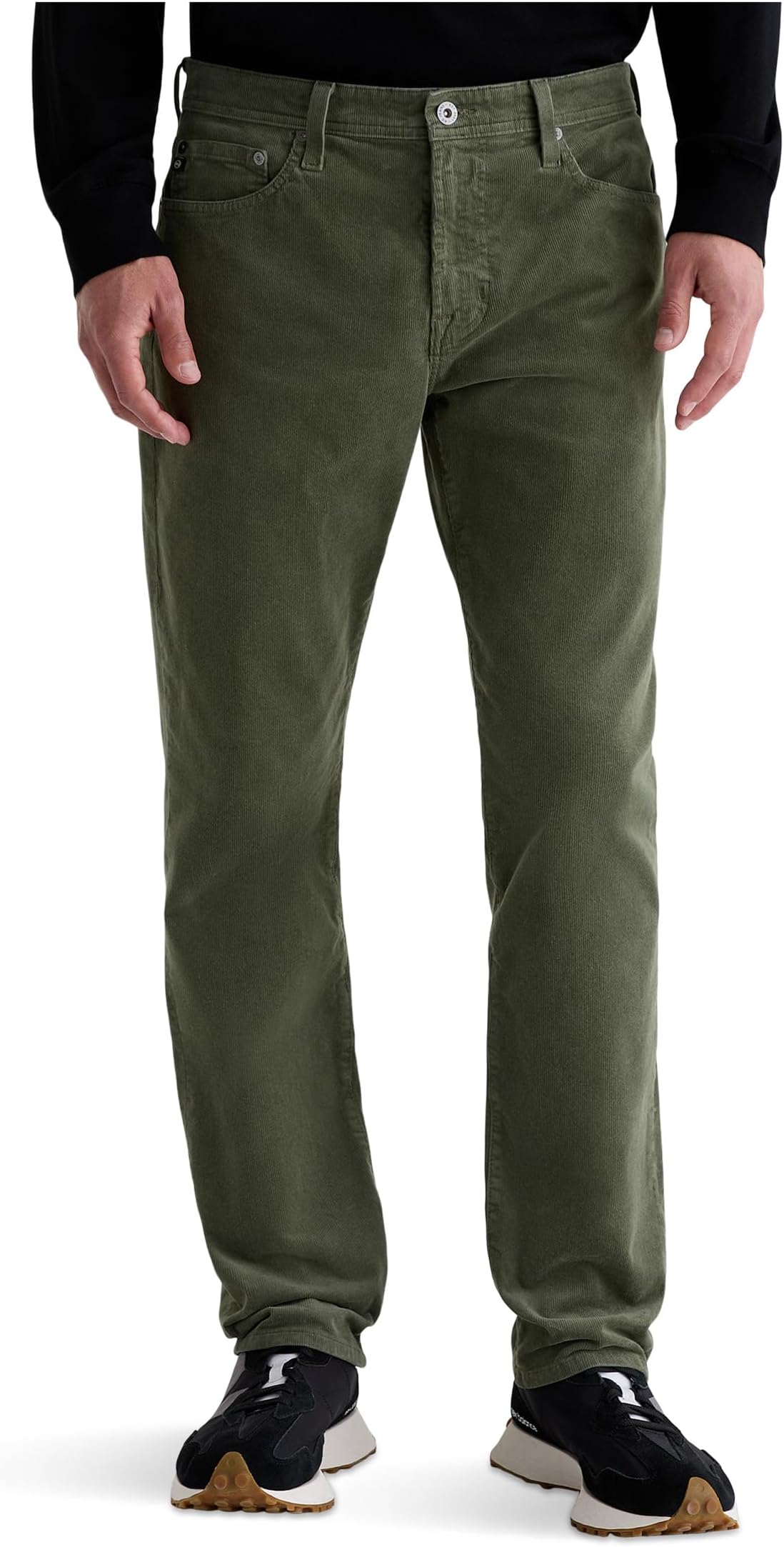 

Брюки AG Jeans Everett Slim Straight Corduroy Pants, цвет Urban Green