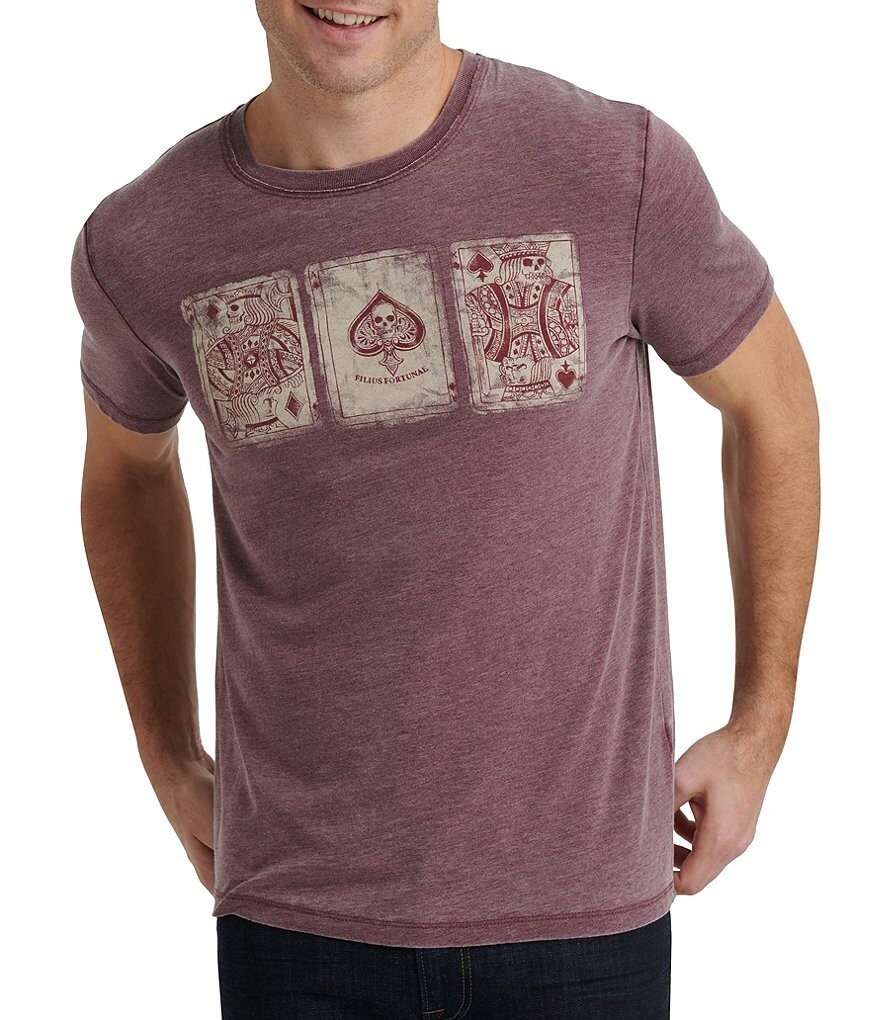 

Футболка с короткими рукавами и рисунком Lucky Brand Poker Cards, красный