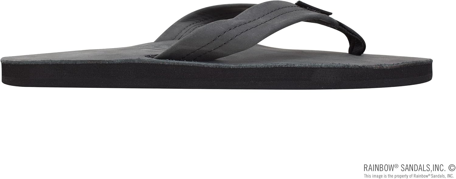 Мужские сандалии Rainbow Single Layer Premier из кожи Rainbow Sandals, черный — фото 4