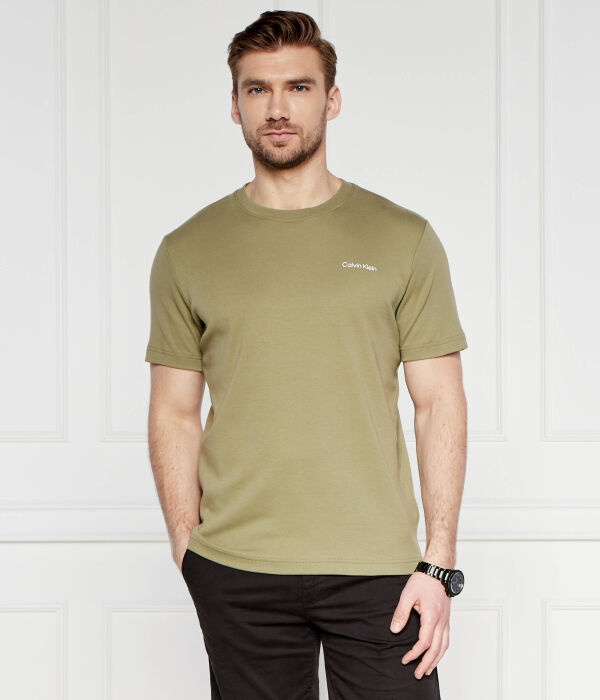 Футболки Slim fit Calvin Klein, хаки — фото 3