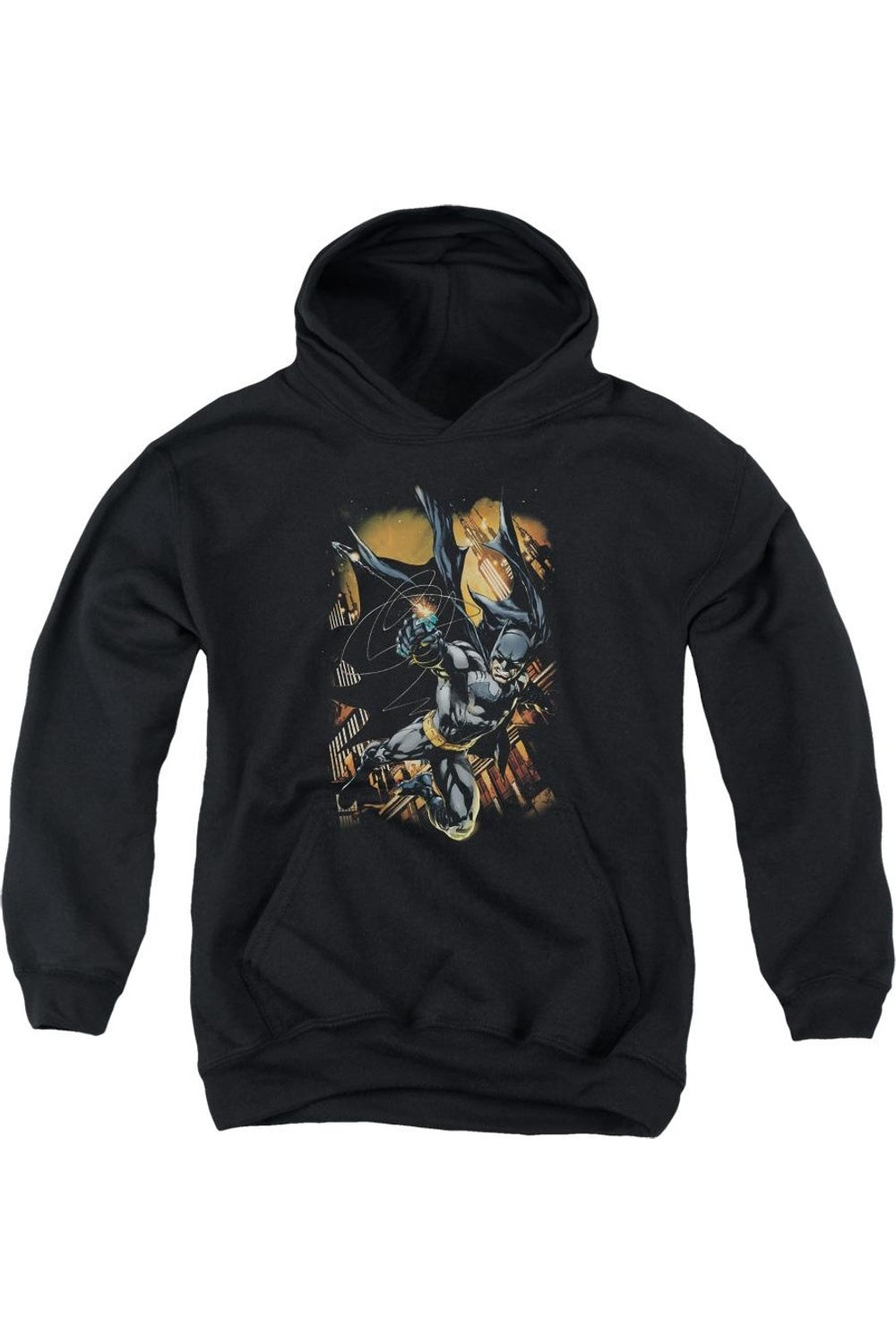 

Батмен: худи с капюшоном и принтом "Граппл Файр" для детей Gildan, черный