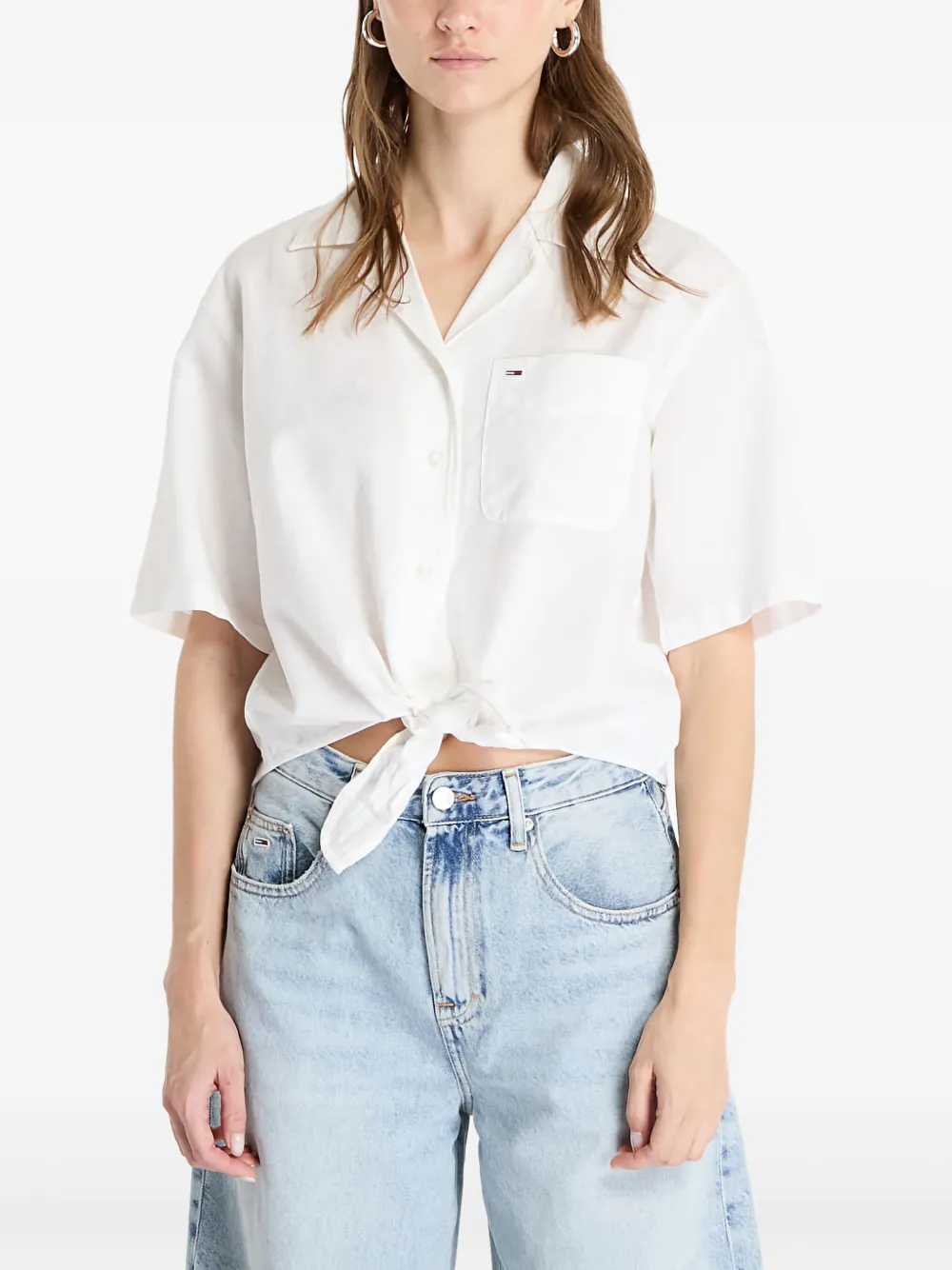 

Рубашка с логотипом Tommy Jeans, белый