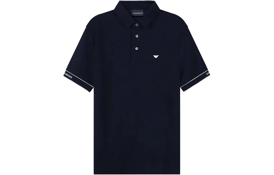 Поло мужское синее Emporio Armani