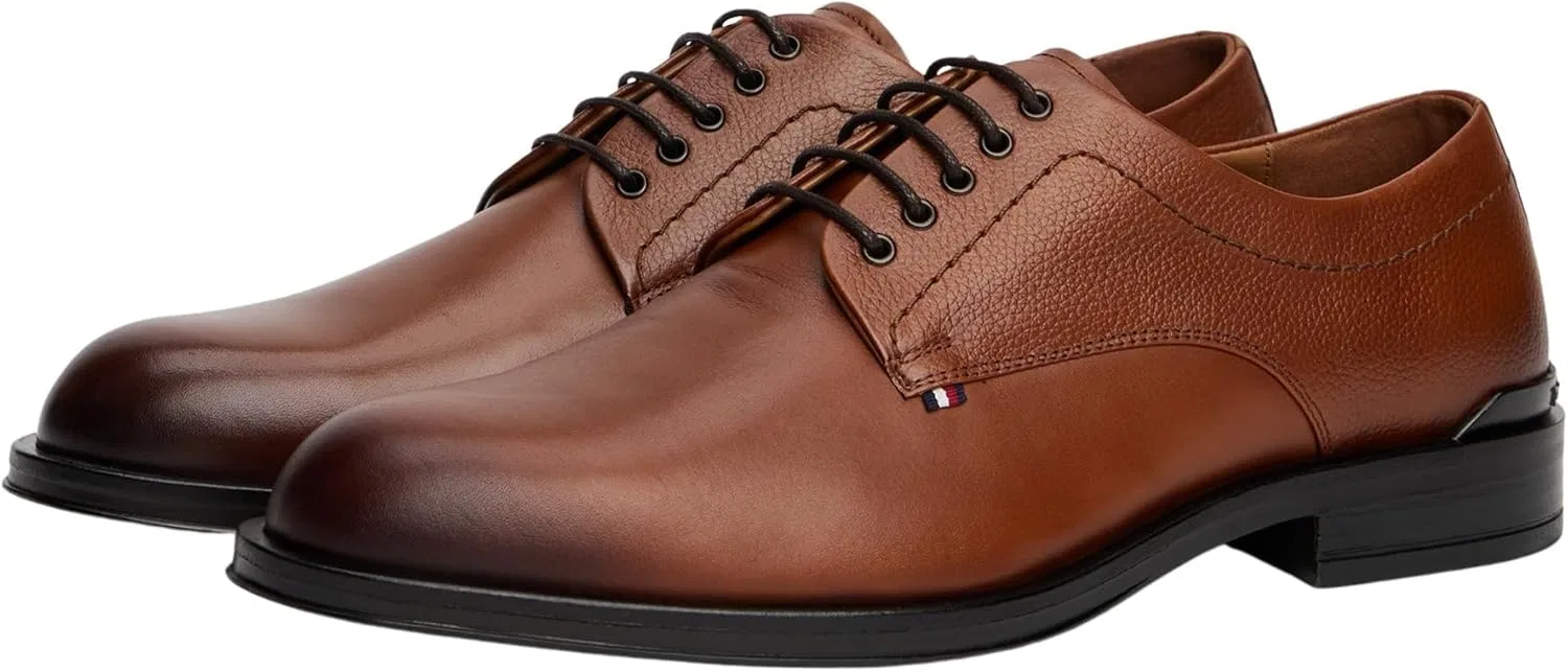 Мужские корпоративные туфли-дерби Tommy Hilfiger Hilfiger LTH Fm0fm05581, Brown Winter Cognac — фото 3