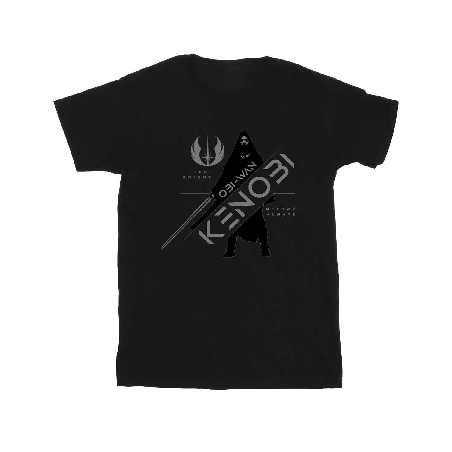 Футболка детская с принтом Obi-Wan Kenobi Star Wars, черный — фото 2