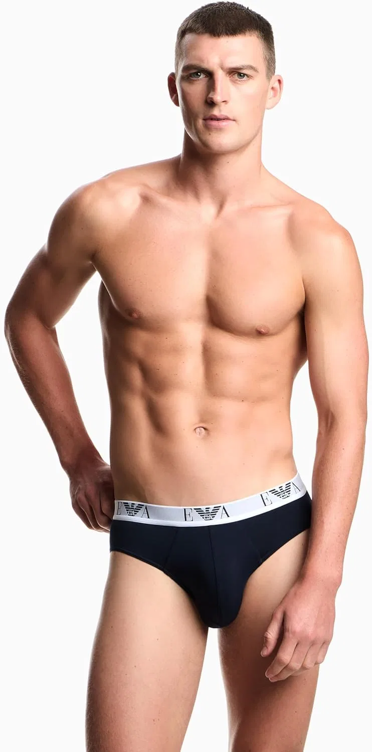 Брифы 3-pack Emporio Armani, Armani Blue — фото 2
