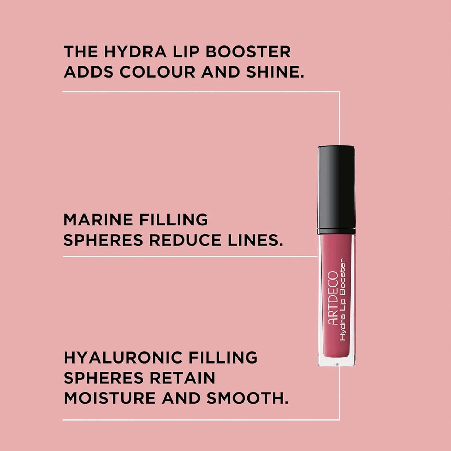 ARTDECO Hydra Lip Booster - прозрачный Cryptal Bud - увлажняющий блеск для губ с эффектом увеличения объема, легким оттенком и красивым сиянием, нелипкая текстура, уход за губами, масло для губ, макияж, гиалурон - 6,2 мл, Translucent Cryptal Bud — фото 3