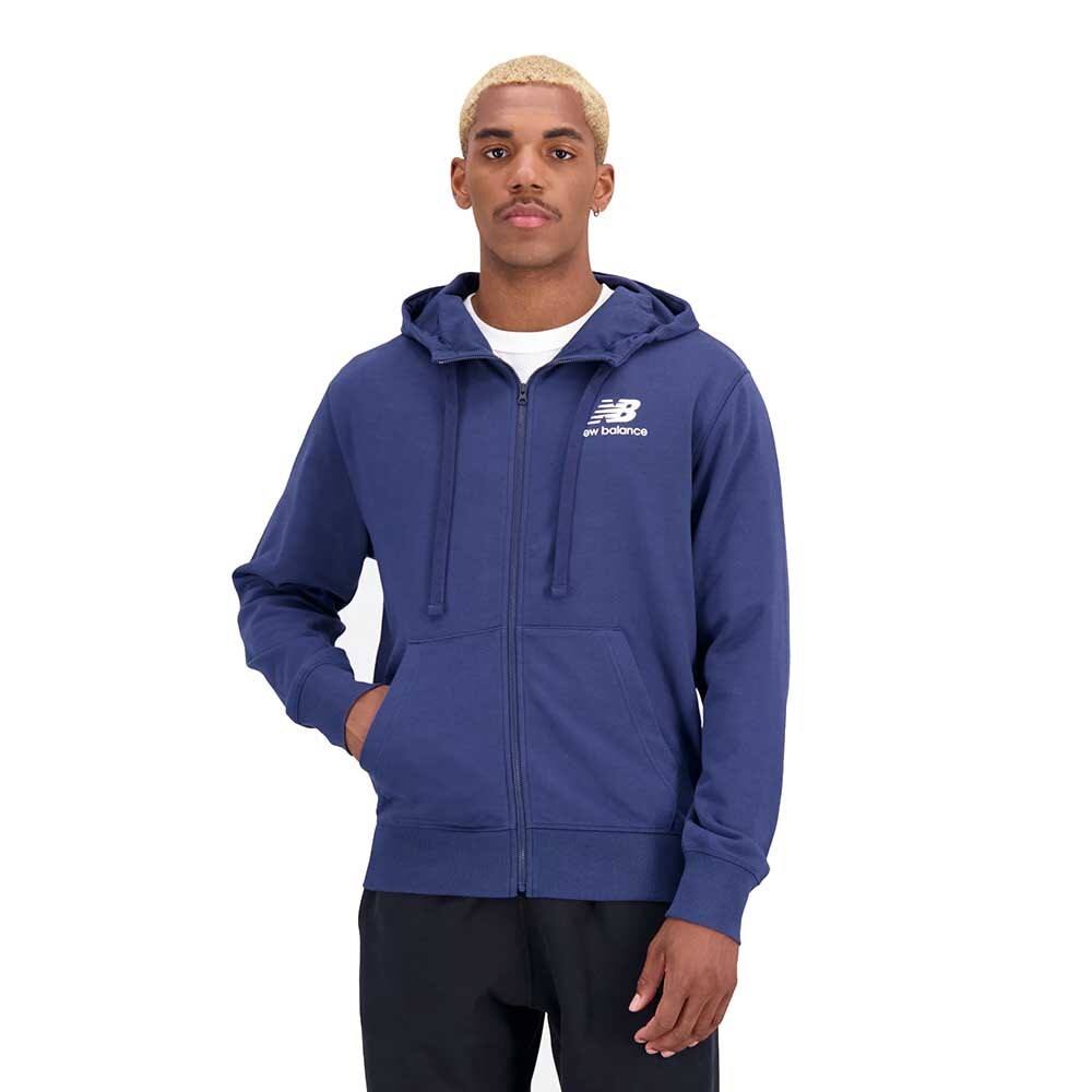 

Куртка New Balance Essentials Stacked Logo French Terry, синий