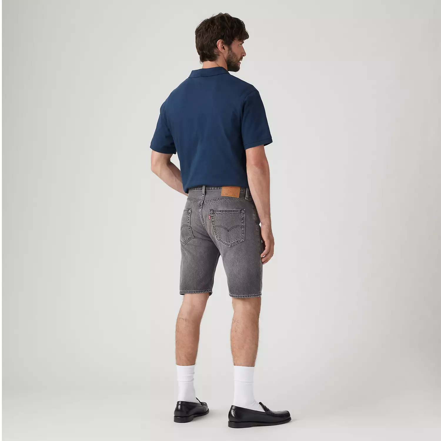 501 Оригинальный крой Легкие 9-дюймовые мужские шорты Levi's, цвет Dark Lane - Black — фото 3