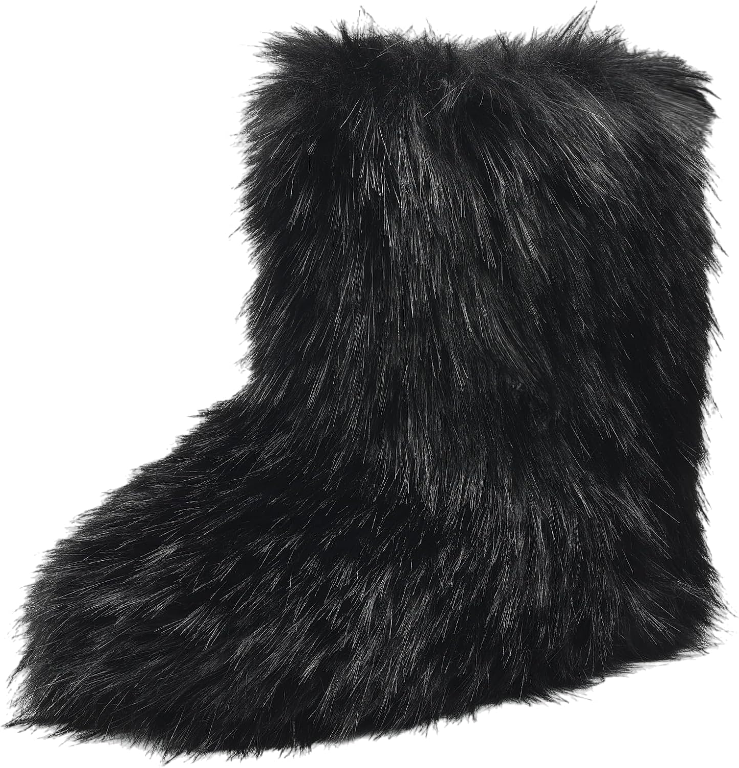 

Мужские зимние ботинки YXCFEWD с искусственным мехом, пушистые, теплые, с плоской подошвой, противоскользящие, черный