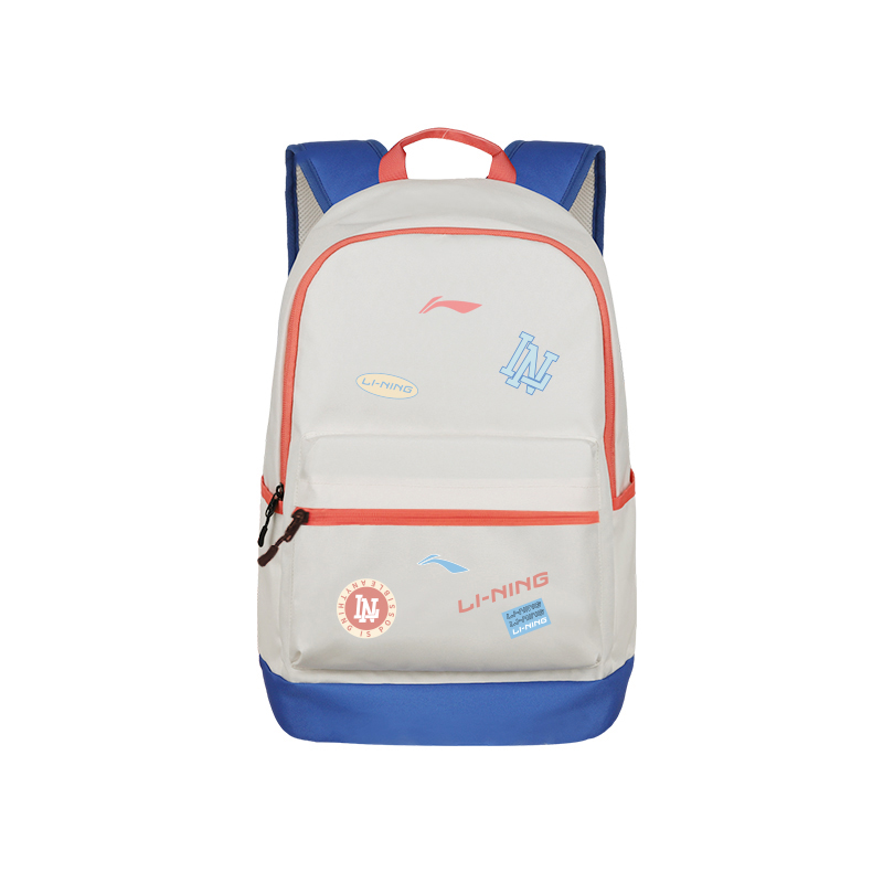 

LINING Полиэстеровый рюкзак унисекс бело-голубой, White & Blue (Blue Orange Multi-Label)