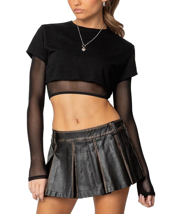 

Футболка с длинным рукавом Rella Layered Edikted, черный