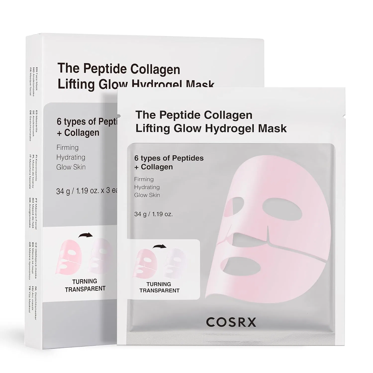 Набор Cosrx — Гидрогелевых масок для лица с коллагеном и пептидами от , Peptide Collagen