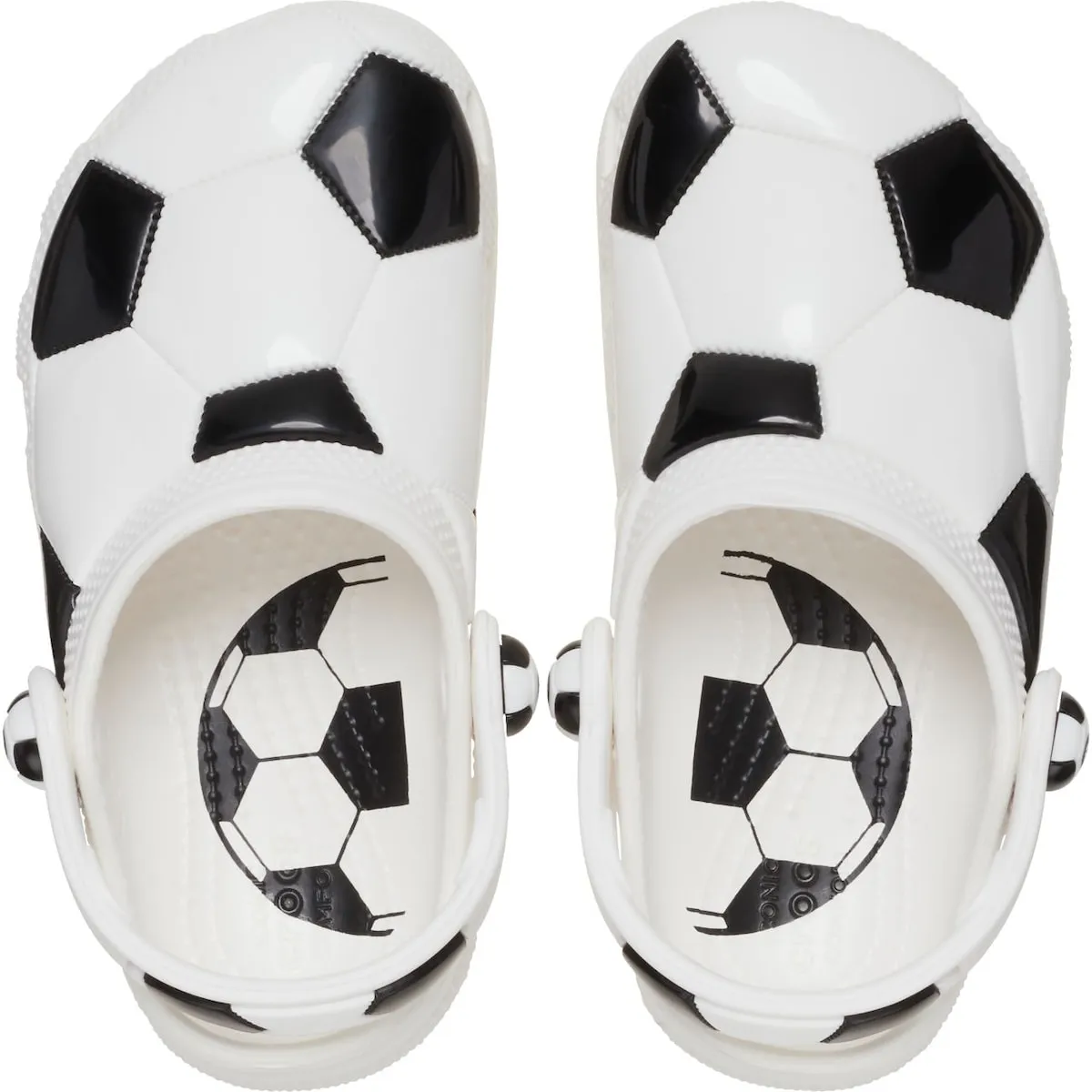 Детские сабо Classic Soccer Ball Clog T Crocs, белый/черный — фото 3