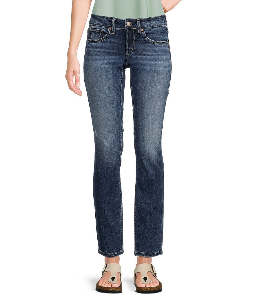 

Прямые джинсы Britt с низкой посадкой Silver Jeans Co., синий