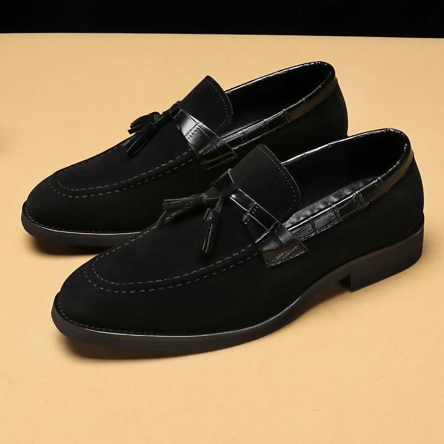 Мокасины кожаные Loafers Black — фото 4