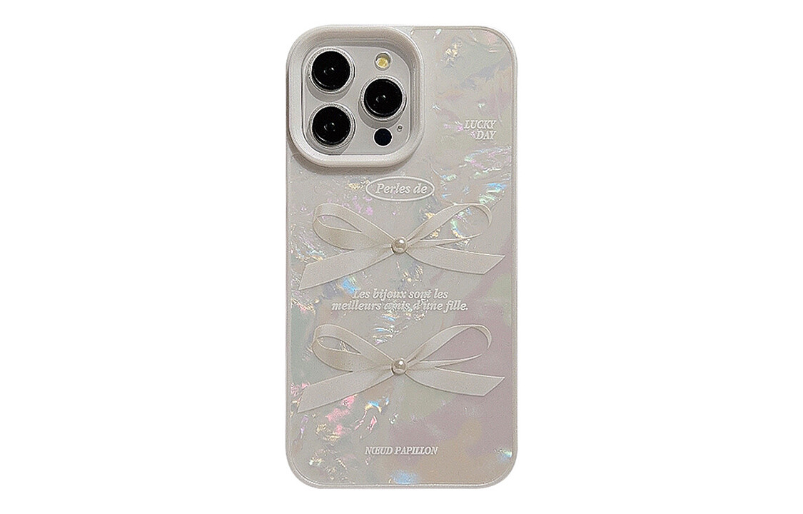 

US8ACC чехол для телефона, Shell pattern three-dimensional pearl knot phone case