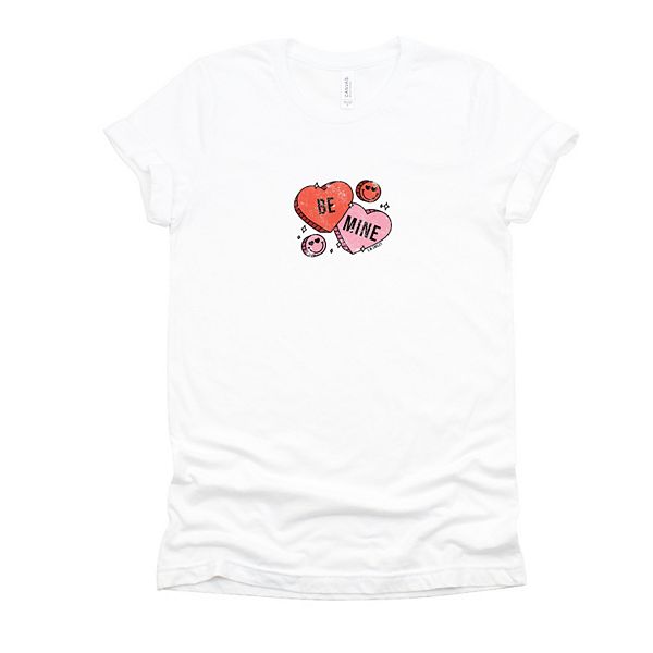 

Футболка с принтом SWSmiley be mine hearts distressed Simply Sage Market, White, Белый, Футболка с принтом SWSmiley be mine hearts distressed Simply Sage Market, White