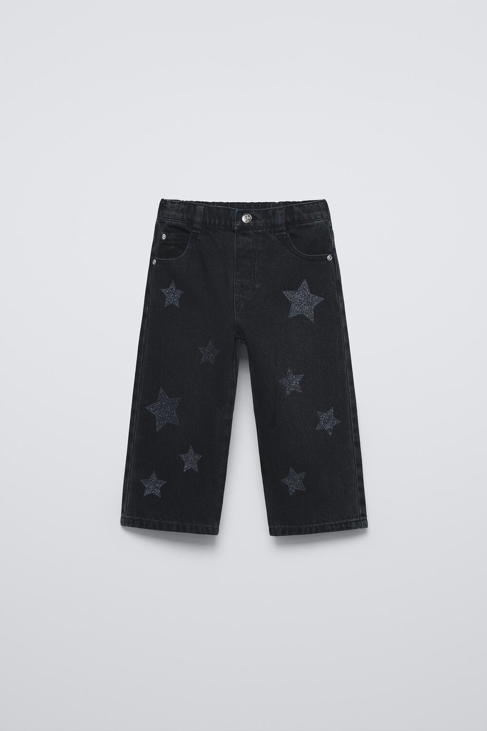 

Широкие джинсы со звездами starkly ZARA, черный