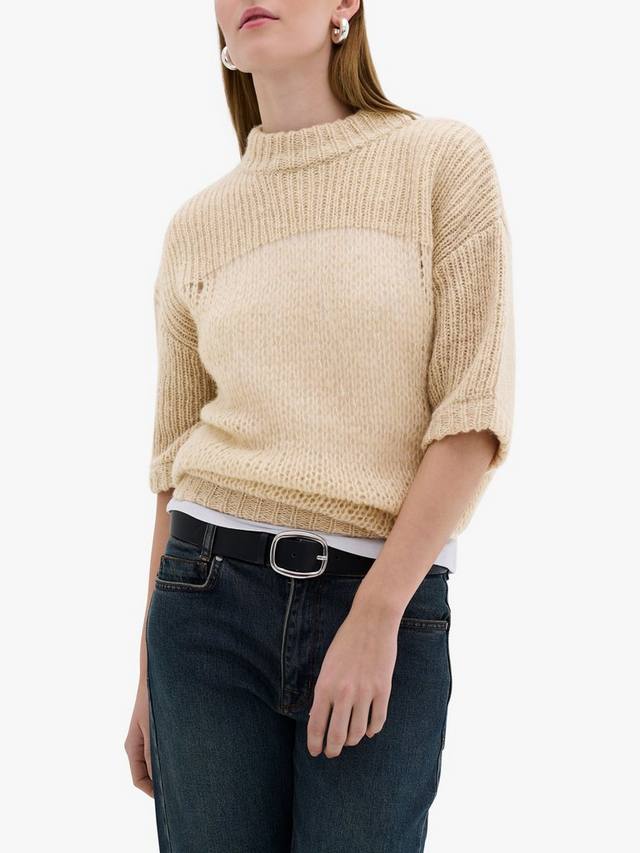 

Жаргонный джемпер с коротким рукавом MY ESSENTIAL WARDROBE, цвет Feather Beige