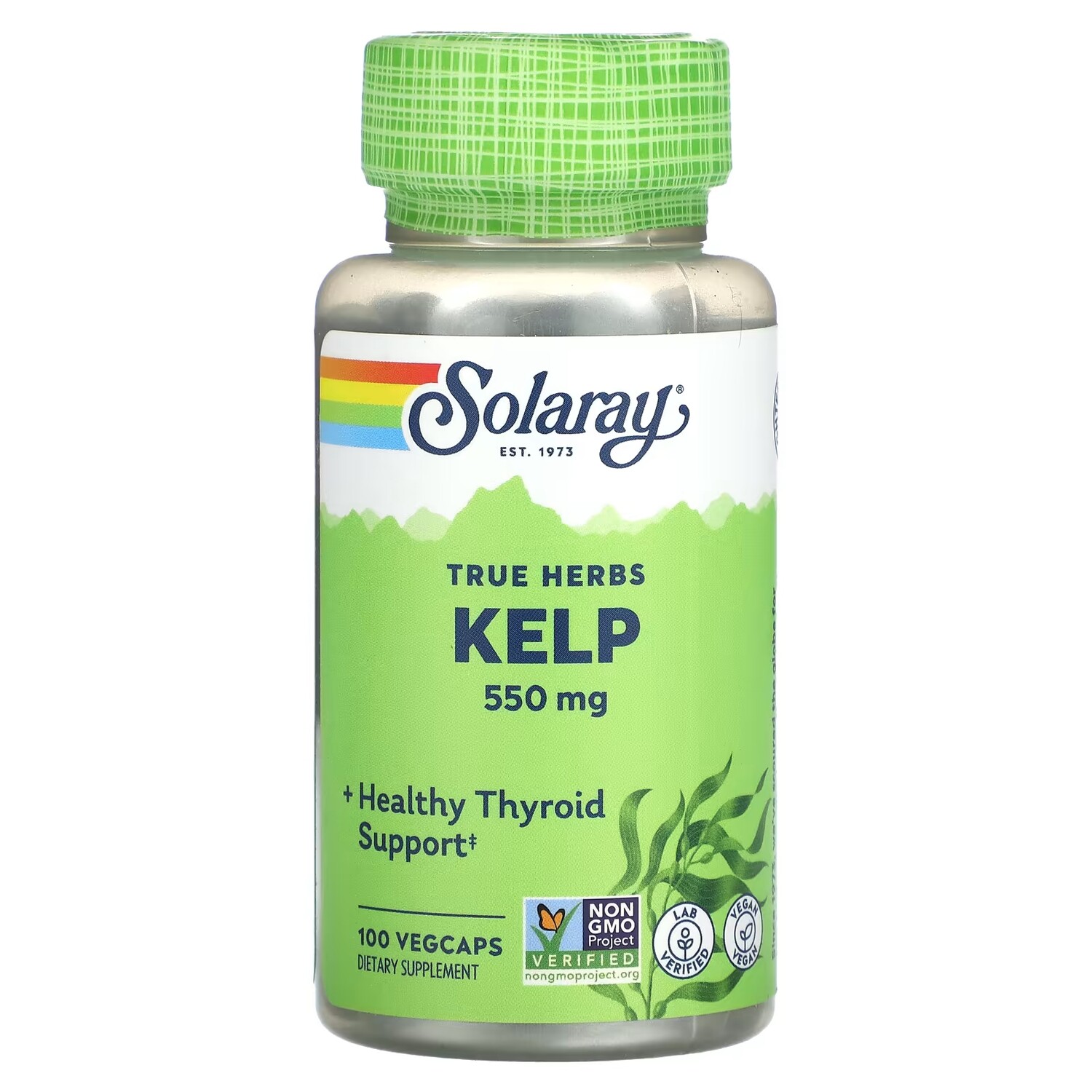 

Водоросли Solaray True Herbs, 550 мг, 100 растительных капсул