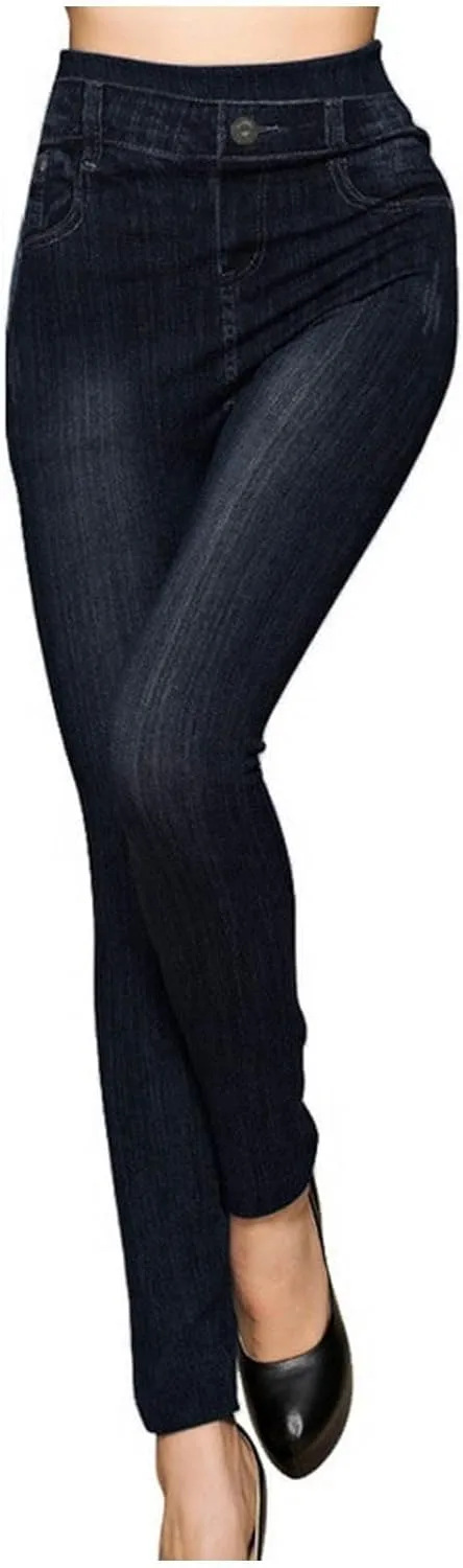 

Женские джинсы-леггинсы high waist, slim fit, эластичные, из мягкого дышащего хлопка, с карманами