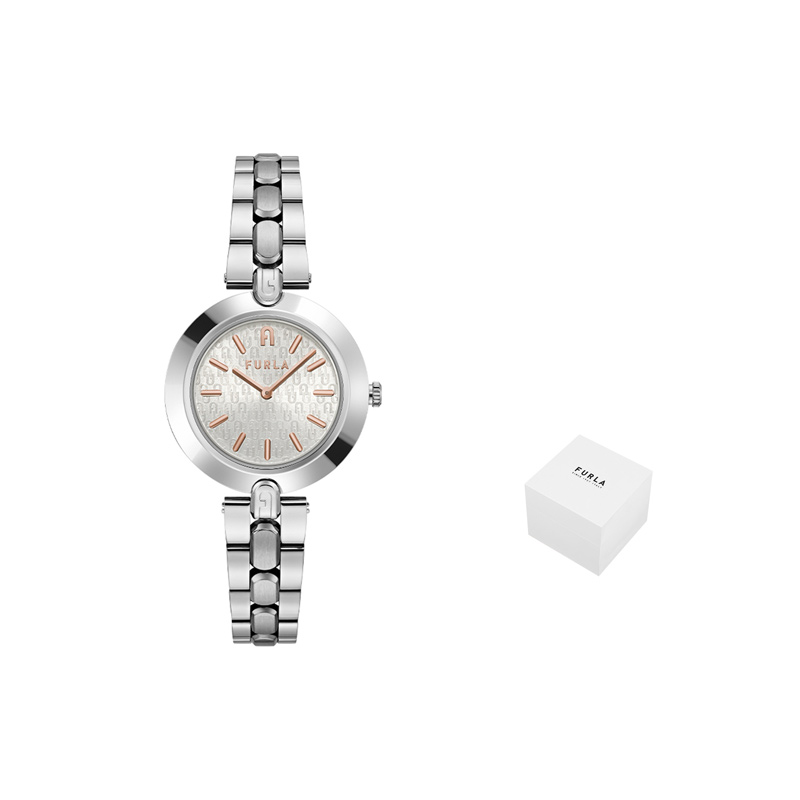 

Furla Часы HERITAGE Series Wrist Watch Quartz Movement Stainless Steel Watchband 34mm Silver Dial Women's Watch, Silver