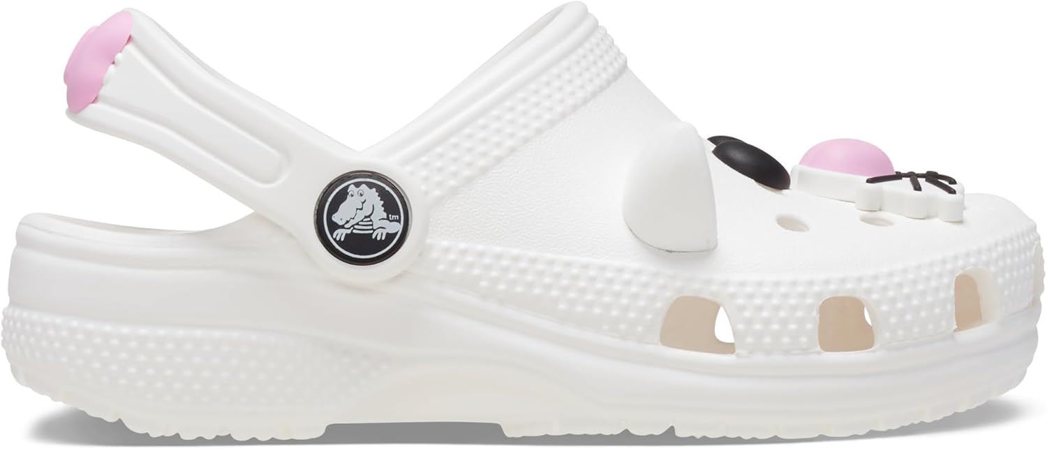 Детские кроксы Crocs Classic I AM, белый/розовый — фото 4