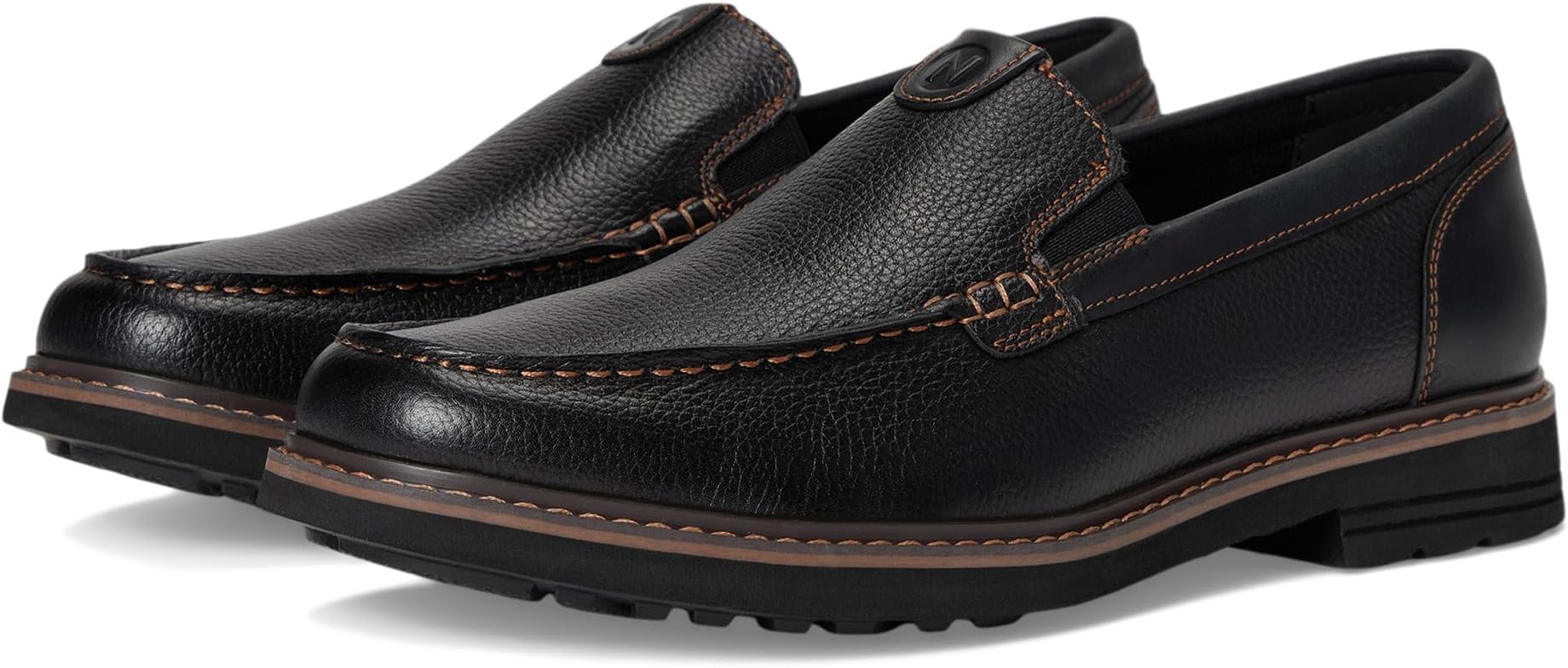 

Лоферы Nunn Bush Owen II Moc Toe Venetian Loafer Lightweight and Comfortable Slip-On, черный
